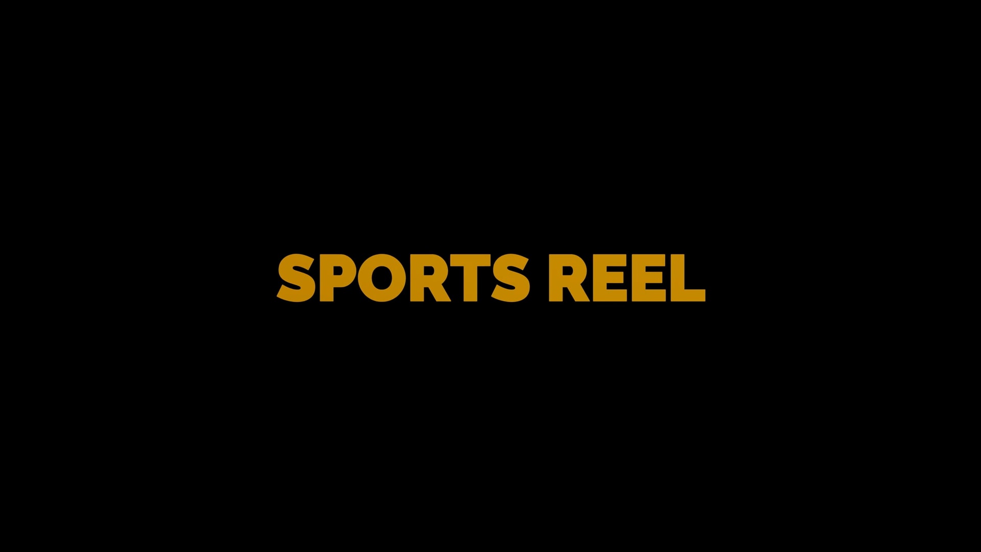 Sports Reel — sports feature still shot by director of photography Pete Gill